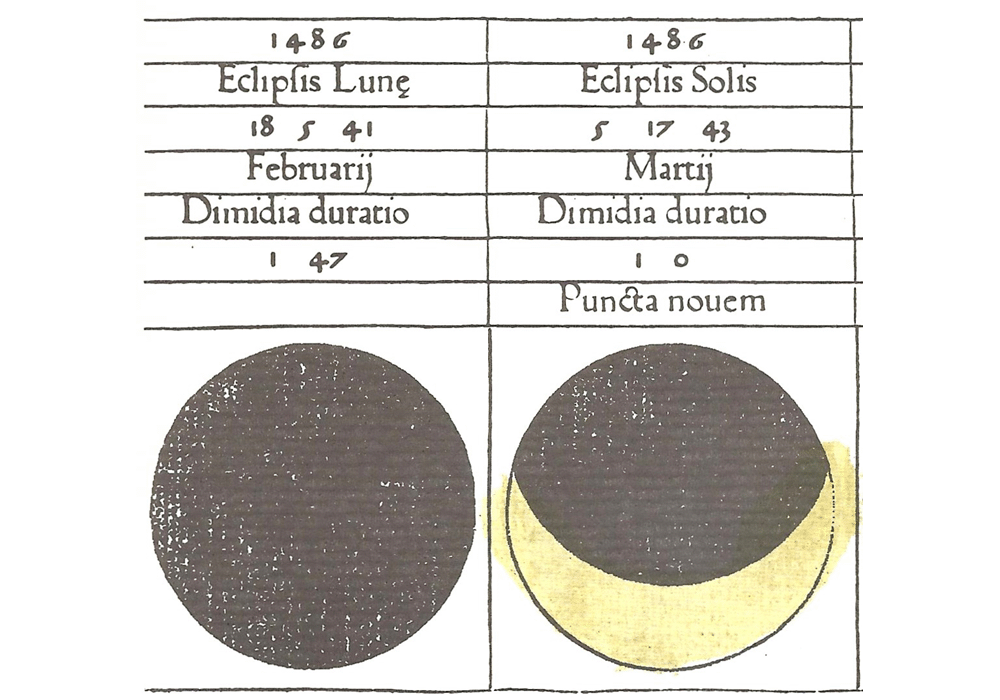 Calendarium-Regiomontanus-Maler-Pictus-Ratdolt-Löslein-Incunabula & Ancient Books-facsimile book-Vicent García Editores-3 Eclipses year 1486